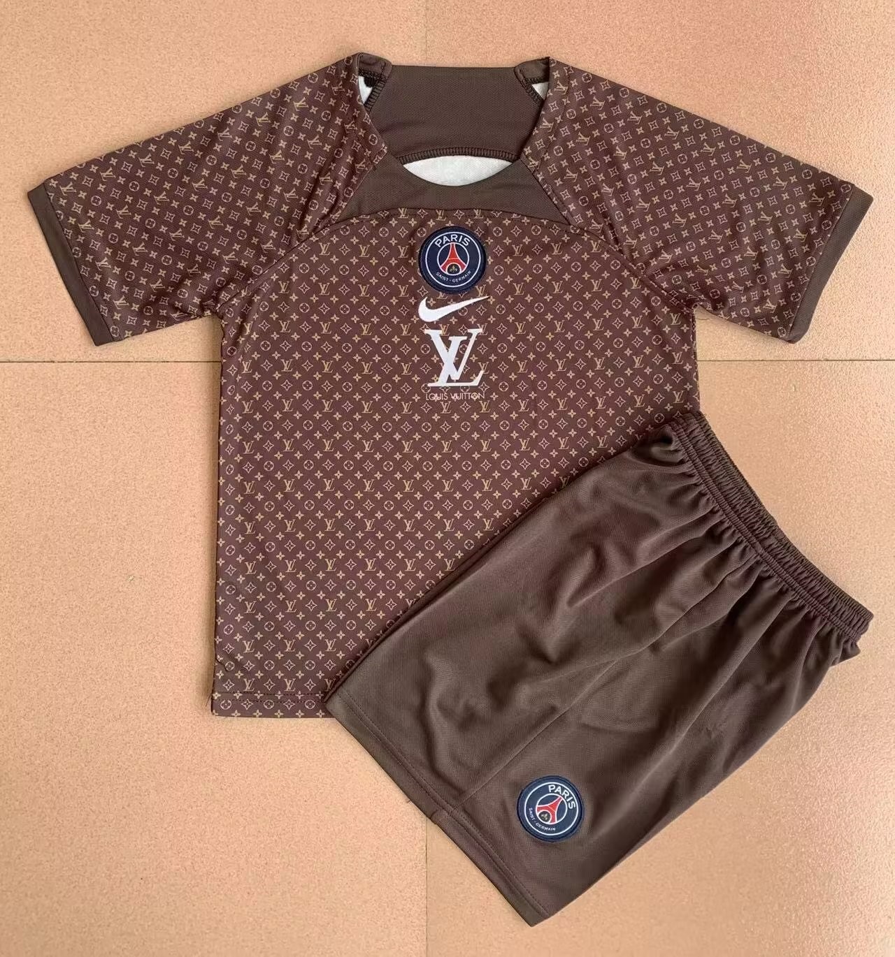 Kids-Paris St Germain 23/24 Concept Brown Soccer Jersey